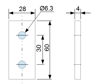 Vertical plate 3030 drawings